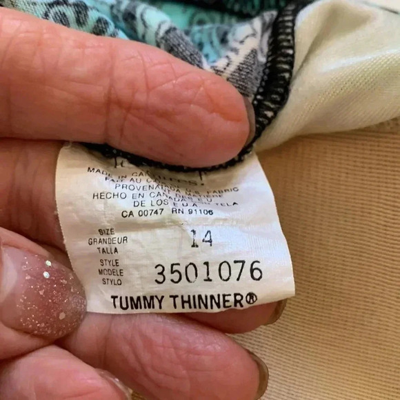 It Figures! Tummy  Thinner One Piece Bathing Suit - Picture 6 of 12